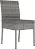 vidaXL Garten-Essstühle 2 Stk. Poly Rattan Grau Produktbild-Vorschau 1