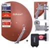 DUR-line Select 75/80cm Komplettanlage ziegelrot + Twin LNB Produktbild-Vorschau 1