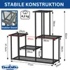DanDiBo Półka na kwiaty wewnętrzna metalowa czarna 4 Podgląd zdjęcia produktu 7
