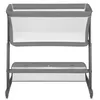 A studio shot of a grey and white baby bassinet with a mesh side. Anteprima dell’immagine prodotto