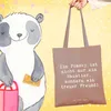 Mr. & Mrs. Panda Jutebeutel Spruch Pomsky Freund - Braun Produktbild-Vorschau 2