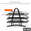 BigDean Dokumentenablage ausziehbar schwarz Metall – Produktbild-Vorschau 4