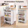 Carrello da nicchia COSTWAY, carrello da cucina a 4 ripiani Anteprima dell’immagine prodotto 5