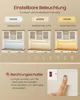 Demonstration of adjustable lighting options for a sideboard/cabinet. Produktbild-Vorschau