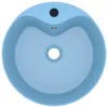 A top-down view of a light blue ceramic sink. Produktbild-Vorschau