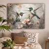 Wanddeko 120x80 cm - Tiere - Kolibri - Vögel - Blumen - Produktbild-Vorschau 2
