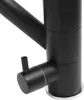 A close-up view of a black kitchen faucet with a small lever. Podgląd zdjęcia produktu