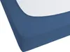 A close-up view of a blue fitted sheet corner. Náhľad obrázku produktu
