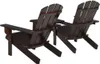 vidaXL Adirondack-Gartenstühle mit Tisch Massivholz Tanne Produktbild-Vorschau 4