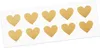 Zelfklevende stickers, hartjes, 35x30mm, goud, 10 stuks Productafbeelding-voorbeeld 1