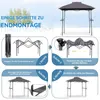 Kiosque de jardin FCH avec barbecue, structure pliable, Voir les images du produit 8