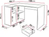 A technical drawing of a desk with dimensions indicated by text and lines. Náhľad obrázku produktu