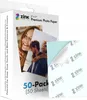 A product box for Zink Premium Photo Paper, with a sample of the paper shown in the foreground. Podgląd zdjęcia produktu