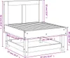 A diagram showing the dimensions of a wooden sofa. Podgląd zdjęcia produktu