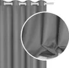 A close-up view of a gray curtain, showing its texture and folds. Produktbild-Vorschau