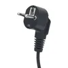 A close-up shot of a black electrical plug with silver prongs, set against a white background. Náhled obrázku produktu