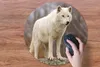 MuchoWow® Mauspad Mousepad Wolf - Stein - Weiß 50x50 cm - Produktbild-Vorschau 3