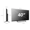 A diagram showing the dimensions of a television set. Anteprima dell’immagine prodotto