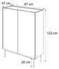 Kommode ESSENCE 2-türig, grifflos, Eiche Linea, 122 cm Produktbild-Vorschau 7