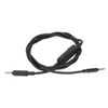 A black headset cable with a volume control module is coiled on a white background. Podgląd zdjęcia produktu