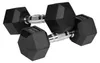 Rebel ACTIVE Rubber-coated cast iron dumbbells 2x7 kg Náhľad obrázku produktu 1