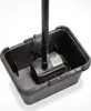 A black plastic reservoir with a submersible pump and a vertical pipe inside. Produktbild-Vorschau