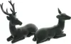2x Dekofigur "Reh & Hirsch" aus Polyresin, matt schwarz, Produktbild-Vorschau 4