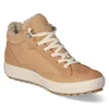 A single tan boot with cream laces and sole, set against a white background. Podgląd zdjęcia produktu