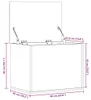 vidaXL Truhlica biela 60x42x46 cm materiál na báze dreva Náhľad obrázku produktu 7
