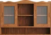 A close-up studio shot of a wooden cabinet with glass doors. Produktbild-Vorschau