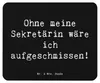 Mr. & Mrs. Panda Mauspad Spruch Sekretärin Helfer - Schwarz Produktbild-Vorschau 1