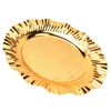 Runde Gold Serviertablett 20cm Fächerförmig Wellenform Produktbild-Vorschau 7