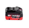 A Metabo 18V LiHD battery pack is shown against a white background. Podgląd zdjęcia produktu