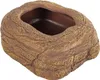 A close-up, slightly angled view of a rock-shaped food and water dish for reptiles. Produktbild-Vorschau