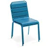 Gartentisch und 6 Metallstühle Blau - Oviala Palavas Produktbild-Vorschau 5