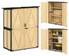 Outsunny Gartenschrank, Geräteschuppen aus Holz, Wetterfest Produktbild-Vorschau 1