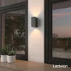 Ledvion 8er Set LED Wandlampe IP54 35W GU10 schwarz dimmbar Produktbild-Vorschau 3