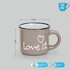 Set di 6 tazze da espresso in ceramica moderna marrone Anteprima dell’immagine prodotto 2