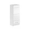 A white, tall, narrow cabinet with three drawers, shown against a white background. Produktbild-Vorschau