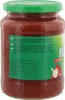 A glass jar of Letscho-Gemüse with a green lid, showing the product label with ingredients and nutritional information. Produktbild-Vorschau