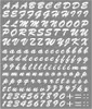 Kit Aufkleber Buchstaben Modulare Farbe Weiß Kursiv Produktbild-Vorschau 1