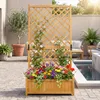 KOMFOTTEU Blumenkasten mit Rankgitter, Hochbeet mit Produktbild-Vorschau 2