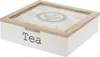 Teebox 9 Fächer Holz weiß Teekiste Teebeutelbox Tee Produktbild-Vorschau 1