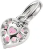 Ciondolo a forma di cuore in argento con pietra Anteprima dell’immagine prodotto 7