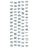 Alphabet Knöchel Klebe-Tattoos - Fasching Halloween Produktbild-Vorschau 2