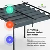 Blumfeldt Pergola 3x3 m - Wetterfestes Polyesterdach, Produktbild-Vorschau 5