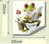 GKA WC Deckel Aufkleber Frosch mit Zeitung auf WC Produktbild-Vorschau 4