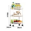 Heikoeco® Servierwagen schmal mit 3 Ebene aus Metall, Produktbild-Vorschau 7