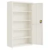 Aktenschrank Weiß 105x40x180 cm Stahl Produktbild-Vorschau 4