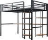 okwish Hochbett,Kinderbett Jugendbett Metallbett Einzelbett Produktbild-Vorschau 4